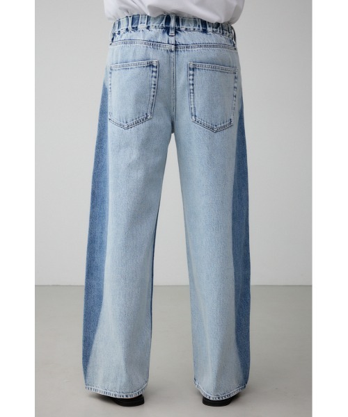 AZUL by moussy（アズールバイマウジー）の「AZUL DENIMサークルブリーチワイド（デニムパンツ・メンズ・ライトブラック/ライトブルー・MEDIUM/LARGE）」の5枚目の写真