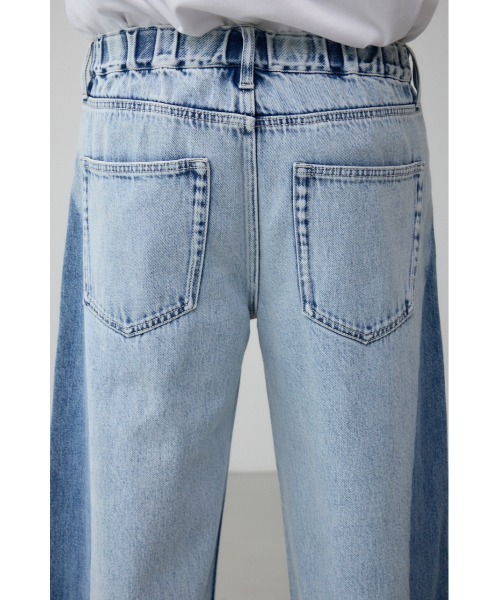 AZUL by moussy（アズールバイマウジー）の「AZUL DENIMサークルブリーチワイド（デニムパンツ・メンズ・ライトブラック/ライトブルー・MEDIUM/LARGE）」の3枚目の写真