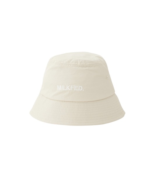 MILKFED.（ミルクフェド）の「STENCIL LOGO BUCKET HAT（ハット・レディース・ベージュ/ブラック/ライトブルー・ONE SIZE）」の6枚目の写真