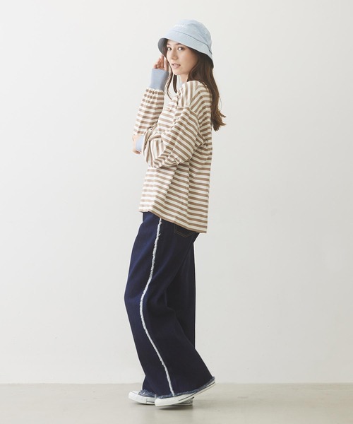 MILKFED.（ミルクフェド）の「STENCIL LOGO BUCKET HAT（ハット・レディース・ベージュ/ブラック/ライトブルー・ONE SIZE）」の17枚目の写真