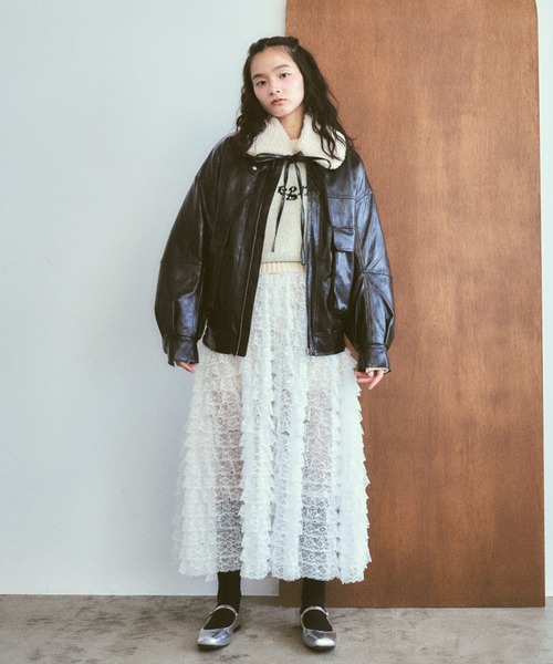 poiregnee(ポワニェ)の「2WAYボアカラージャケット(ブルゾン・レディース・ライトブルー/ブラック/ブラウン・FREE)」の15枚目の写真