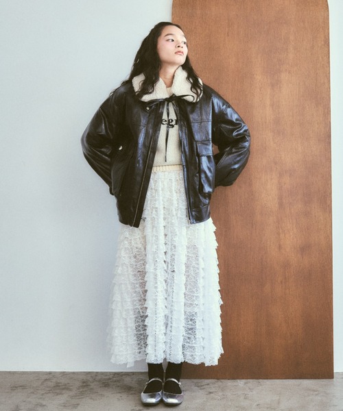 poiregnee(ポワニェ)の「2WAYボアカラージャケット(ブルゾン・レディース・ライトブルー/ブラック/ブラウン・FREE)」の16枚目の写真