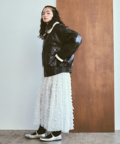 poiregnee(ポワニェ)の「2WAYボアカラージャケット(ブルゾン・レディース・ライトブルー/ブラック/ブラウン・FREE)」の17枚目の写真