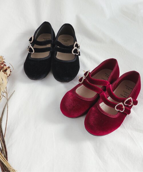 セール】ハートビジューストラップシューズ（パンプス）｜apres les