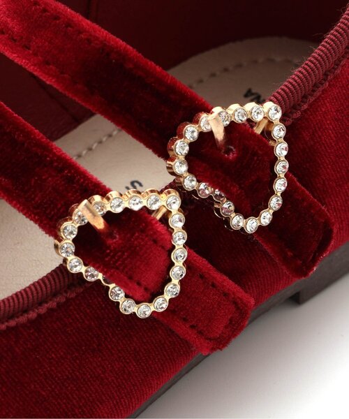 apres les cours（アプレレクール）の「ハートビジューストラップシューズ（パンプス・キッズ・ブラック/ワインレッド・15 /18/17/19/16）」の14枚目の写真