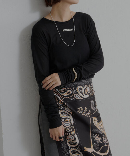 Omekashi（オメカシ）の「Nowhere シアーフライスプルオーバー（Tシャツ/カットソー・レディース・レッド系その他/ライトグレー/オレンジ/オフホワイト/ブルー/ブラック・FREE）」の3枚目の写真