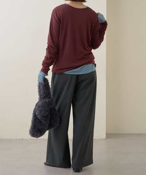 Omekashi（オメカシ）の「Nowhere シアーフライスプルオーバー（Tシャツ/カットソー・レディース・レッド系その他/ライトグレー/オレンジ/オフホワイト/ブルー/ブラック・FREE）」の11枚目の写真