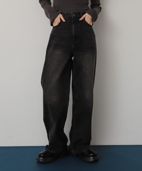 SENSE OF PLACE by URBAN RESEARCH(センスオブプレイスバイアーバンリサーチ)の「ロングレッグデニム(デニムパンツ・レディース・ライトインディゴブルー/ブラック・MEDIUM/SMALL)」の1枚目の写真