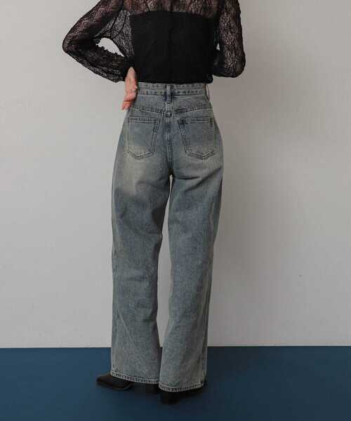 SENSE OF PLACE by URBAN RESEARCH(センスオブプレイスバイアーバンリサーチ)の「ロングレッグデニム(デニムパンツ・レディース・ライトインディゴブルー/ブラック・MEDIUM/SMALL)」の7枚目の写真