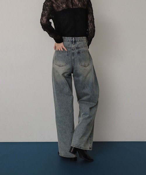 SENSE OF PLACE by URBAN RESEARCH(センスオブプレイスバイアーバンリサーチ)の「ロングレッグデニム(デニムパンツ・レディース・ライトインディゴブルー/ブラック・MEDIUM/SMALL)」の8枚目の写真