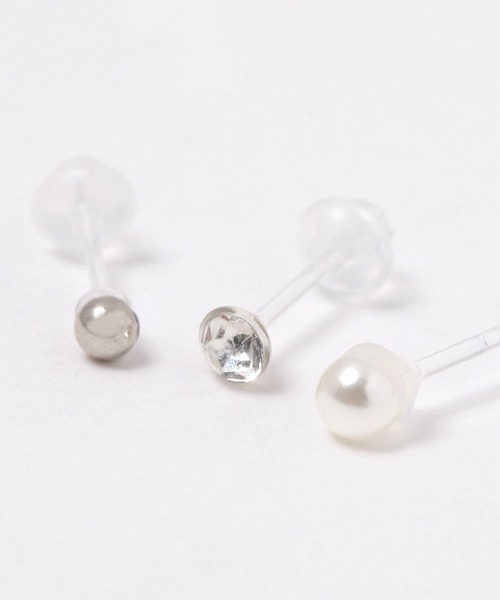 LAKOLE（ラコレ）の「パールビジュー樹脂ポストピアス5点セット / 139699（ピアス（両耳用）・レディース・その他1/その他2・FREE）」の4枚目の写真