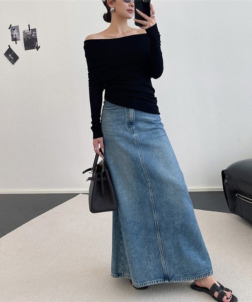 ketty cherie（ケティシェリー）の「オフショルニットトップス≪手洗い可能≫（ニット/セーター・レディース・ブラック/チャコールグレー・M）」の21枚目の写真