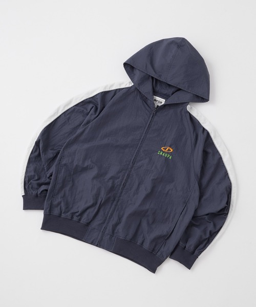 ♢レディース♢ ブリーフィング ブルゾン サイドロゴ ネイビー サイズL