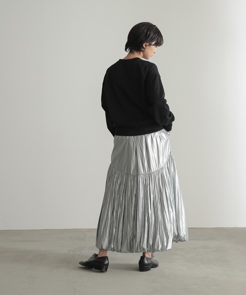 for/c(フォーシー)の「箔プリントバルーンスカート【サスティナブル】(スカート・レディース・ベージュ/グレー・M/L)」の9枚目の写真