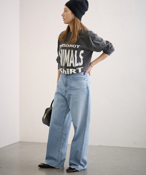 FRAMeWORK（フレームワーク）の「long rise デニムパンツ（デニム