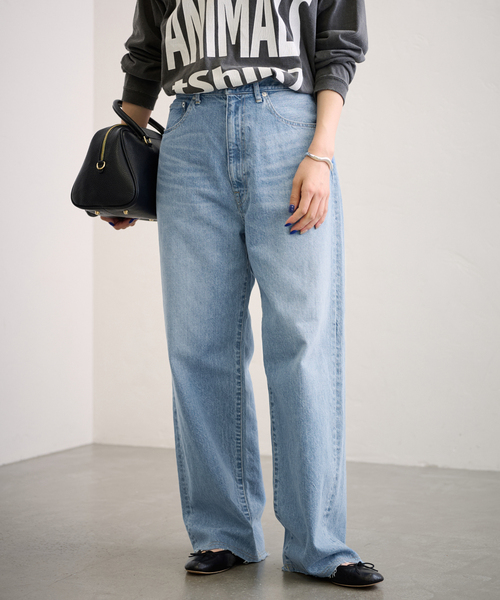 FRAMeWORK（フレームワーク）の「long rise デニムパンツ
