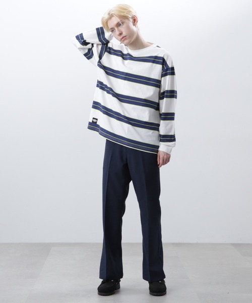 MANASTASH（マナスタッシュ）の「MANASTASH/マナスタッシュ　ABERDEEN L/S TEE/アバディーンロングスリーブT（Tシャツ/カットソー・メンズ・ブラック/ホワイト/ネイビー・L/XL/M/S）」の4枚目の写真