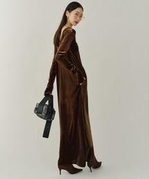 yae（ヤエ）の「2way Uneck velours long dress / 2wayUネックベロアロングドレス（ワンピース）」