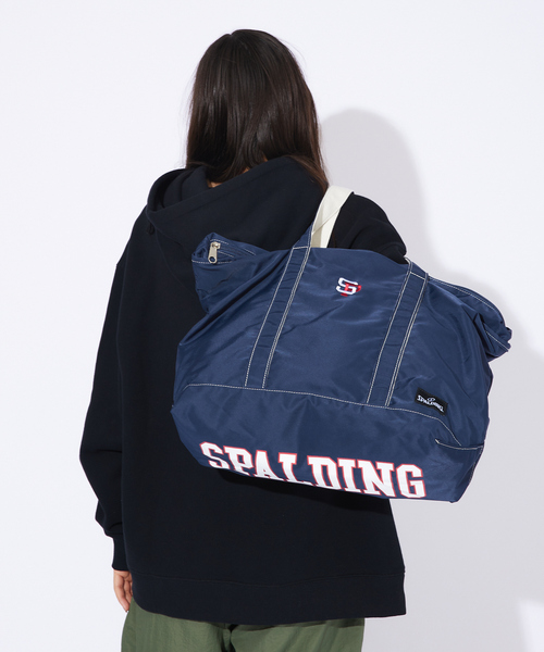 SPALDING（スポルディング）の「【SPALDING / スポルティング】 COLLEGE TOTE BAG（トートバッグ・メンズ・ワイン/ネイビー/ブラック・フリー）」の4枚目の写真