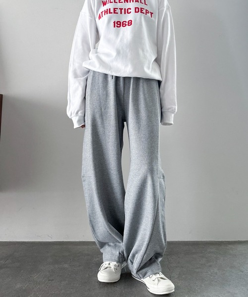 Doux archives（ドゥアルシーヴ）の「カーブスウェットパンツ（スウェットパンツ・レディース・グレー/ブラウン/ネイビー・38）」の18枚目の写真