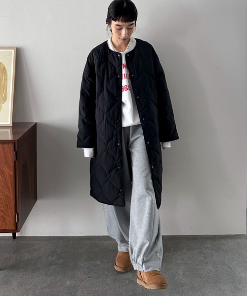 Doux archives（ドゥアルシーヴ）の「カーブスウェットパンツ（スウェットパンツ・レディース・グレー/ブラウン/ネイビー・38）」の15枚目の写真