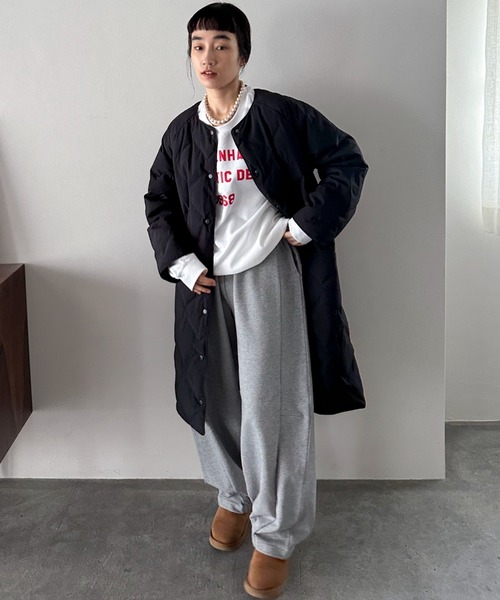 Doux archives（ドゥアルシーヴ）の「カーブスウェットパンツ（スウェットパンツ・レディース・グレー/ブラウン/ネイビー・38）」の17枚目の写真