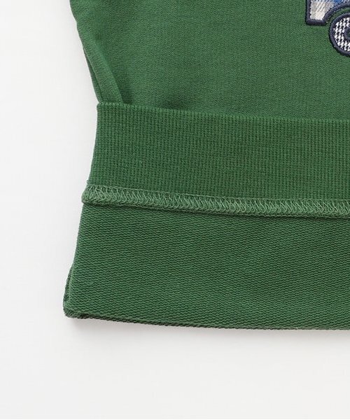 Love&Peace&Money（ラブアンドピースアンドマネー）の「【人気商品再入荷】【直営店で取り扱い無し】働く車アップリケトレーナー（スウェット・キッズ・モカ/グリーン・80ｃｍ/90cm/100cm/110cm/120cm/130cm）」の9枚目の写真