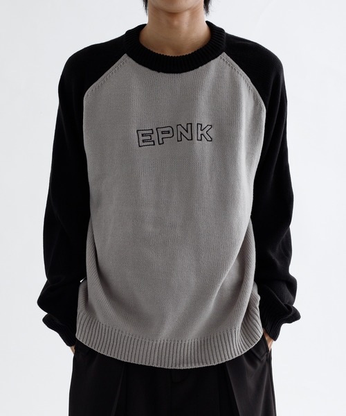 épine ロゴニット セール】【EPNK】Logo raglan knit / ロゴラグランニット