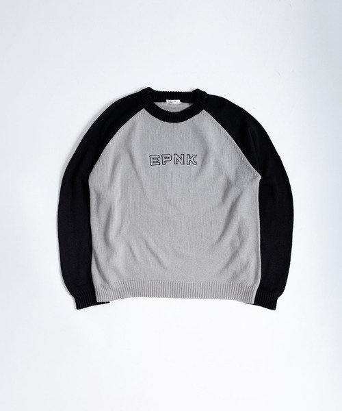épine ロゴニット セール】【EPNK】Logo raglan knit / ロゴラグランニット