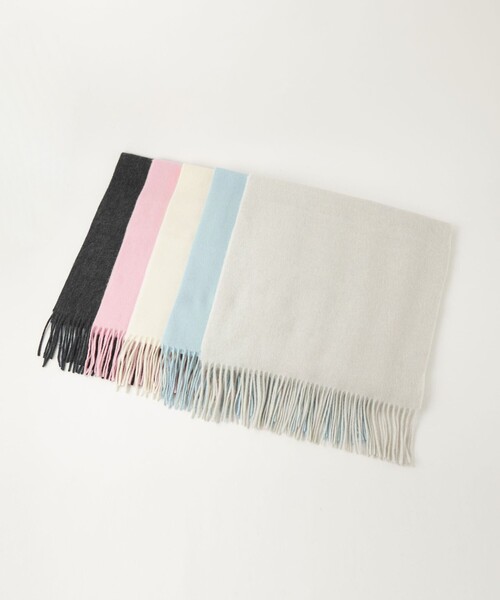 green label relaxing（グリーンレーベルリラクシング）の「ウールムジ ストール / マフラー（マフラー・レディース・ライトグレー/ダークグレー/ライトピンク/ライトブルー/オフホワイト・FREE）」の22枚目の写真