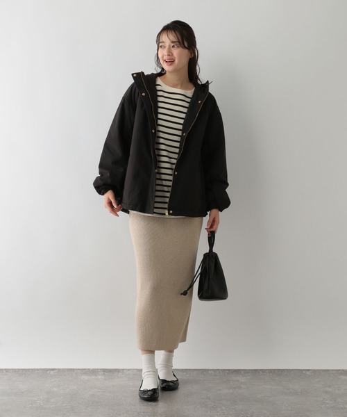 GLOBAL WORK Smile Seed Store(グローバルワーク スマイルシードストア)の「エアサーマルフードブルゾン/116026(ブルゾン・レディース・アイボリー/ブラック・SMALL/LARGE/X-LARGE/MEDIUM)」の9枚目の写真