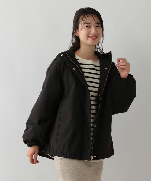 GLOBAL WORK Smile Seed Store(グローバルワーク スマイルシードストア)の「エアサーマルフードブルゾン/116026(ブルゾン・レディース・アイボリー/ブラック・SMALL/LARGE/X-LARGE/MEDIUM)」の10枚目の写真