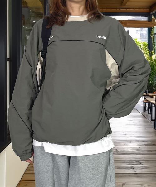 セール】萌え袖 バルーンスリーブ ナイロン タスラン プルオーバー