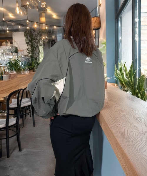 セール】萌え袖 バルーンスリーブ ナイロン タスラン プルオーバー