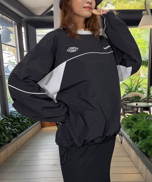 セール】萌え袖 バルーンスリーブ ナイロン タスラン プルオーバー