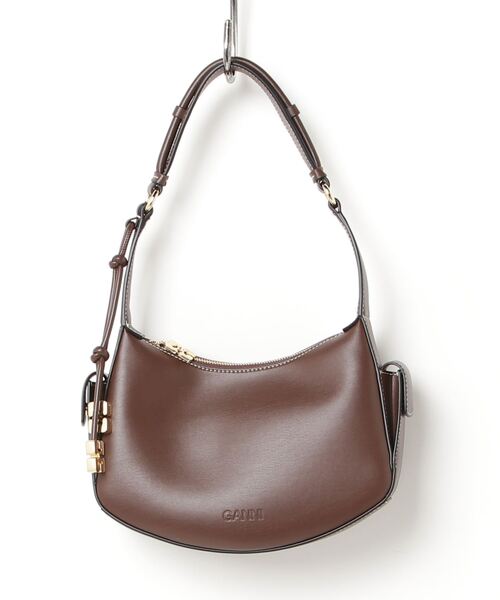 GANNI（ガニー）の「GANNI SWING Shoulder Bag ガニー スイング ショルダーバッグ（ハンドバッグ・レディース・ダークブラウン・FREE）」の8枚目の写真