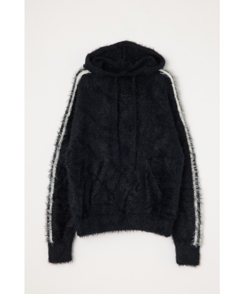 LAGUA GEM(ラグアジェム)の「SIDE LINE HOODIE ニット(ニット/セーター・レディース・チャコールグレー/ブラック/ライトグレー・FREE)」の6枚目の写真