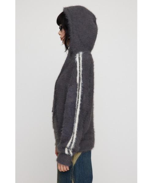 LAGUA GEM(ラグアジェム)の「SIDE LINE HOODIE ニット(ニット/セーター・レディース・チャコールグレー/ブラック/ライトグレー・FREE)」の12枚目の写真