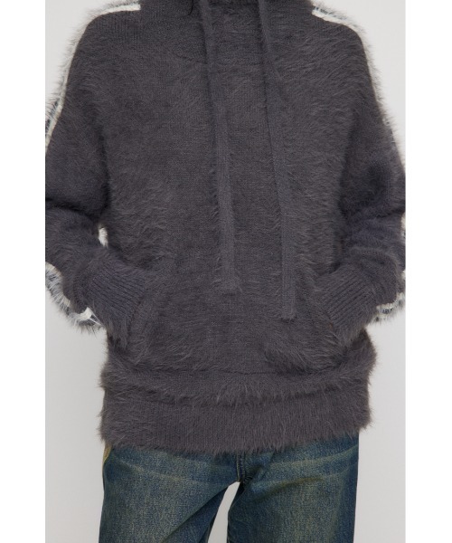 LAGUA GEM(ラグアジェム)の「SIDE LINE HOODIE ニット(ニット/セーター・レディース・チャコールグレー/ブラック/ライトグレー・FREE)」の15枚目の写真