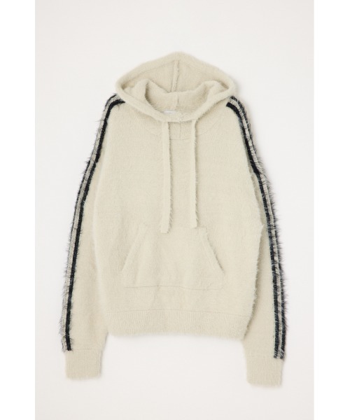 LAGUA GEM(ラグアジェム)の「SIDE LINE HOODIE ニット(ニット/セーター・レディース・チャコールグレー/ブラック/ライトグレー・FREE)」の9枚目の写真