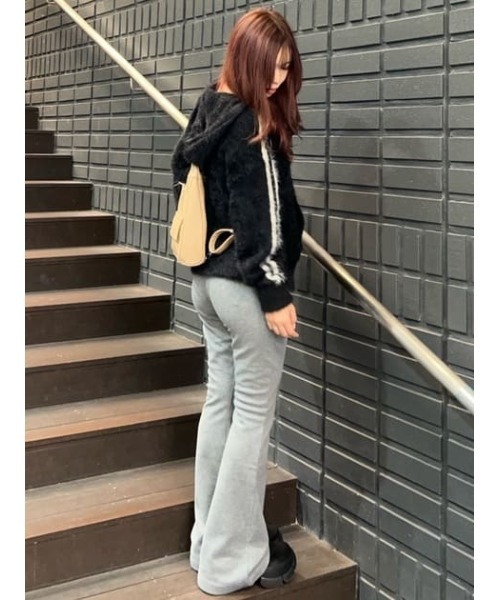 LAGUA GEM(ラグアジェム)の「SIDE LINE HOODIE ニット(ニット/セーター・レディース・チャコールグレー/ブラック/ライトグレー・FREE)」の22枚目の写真