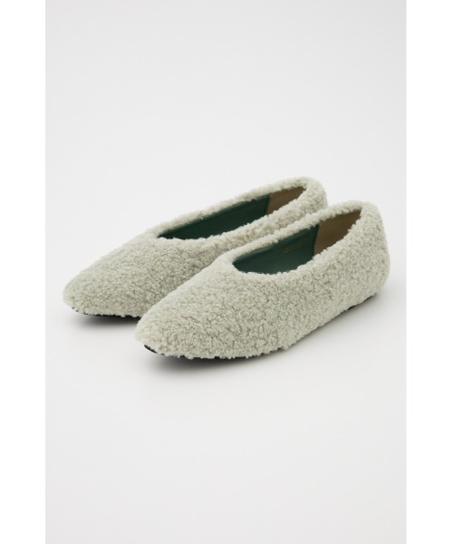 SHEL'TTER ORIGINAL（シェルターオリジナル）の「ファーフラットシューズ（スニーカー・レディース・アイボリー/ライトブルー/チャコールグレー・37/38/36）」の3枚目の写真