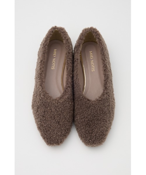 SHEL'TTER ORIGINAL（シェルターオリジナル）の「ファーフラットシューズ（スニーカー・レディース・アイボリー/ライトブルー/チャコールグレー・37/38/36）」の4枚目の写真