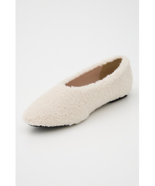 SHEL'TTER ORIGINAL（シェルターオリジナル）の「ファーフラットシューズ（スニーカー・レディース・アイボリー/ライトブルー/チャコールグレー・37/38/36）」の16枚目の写真