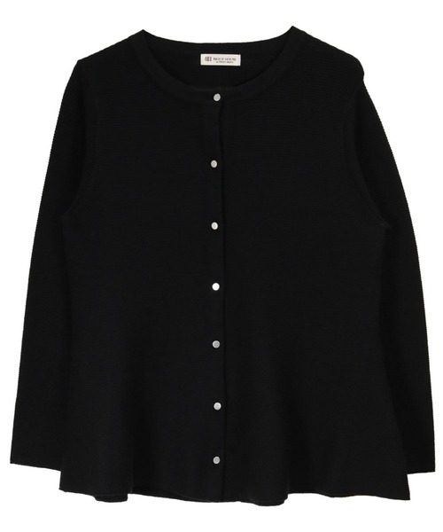 TOKYO SHIRTS(トウキョウシャツ)の「ペプラムニットカーディガン(カーディガン/ボレロ・レディース・ブラック/イエロー・M/L)」の2枚目の写真