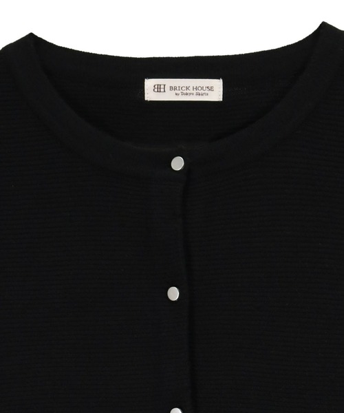 TOKYO SHIRTS(トウキョウシャツ)の「ペプラムニットカーディガン(カーディガン/ボレロ・レディース・ブラック/イエロー・M/L)」の4枚目の写真