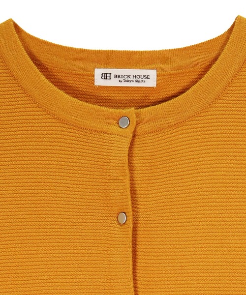 TOKYO SHIRTS(トウキョウシャツ)の「ペプラムニットカーディガン(カーディガン/ボレロ・レディース・ブラック/イエロー・M/L)」の6枚目の写真