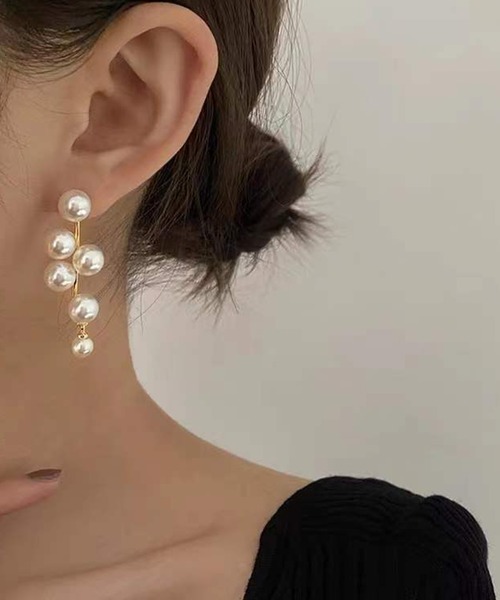 Lace Ladies(レースレディース)の「パール モチーフ バラエティ デザイン ピアス(ピアス(両耳用)・レディース・ゴールド系5/シルバー系3/ゴールド系2/ゴールド系4/シルバー系1/ゴールド系1/ゴールド系3・FREE)」の3枚目の写真