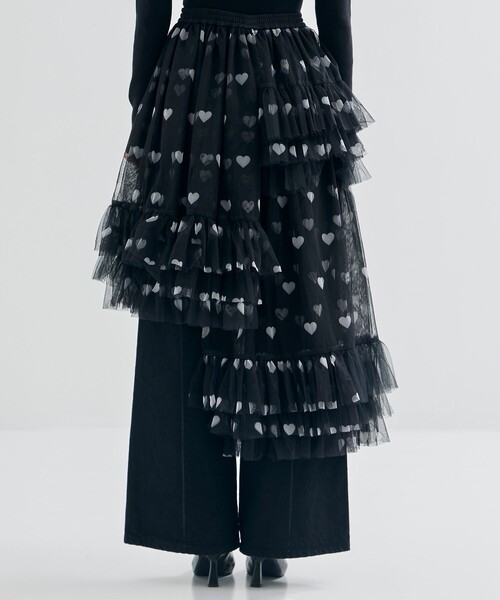 VIVIANO フリル付きロングスカート 青 ヴィヴィアーノ VIVIANO/ヴィヴィアーノ】《STUDIOUS別注》Detachable Skirt