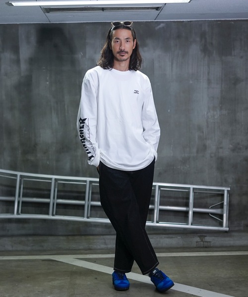 THRASHER(スラッシャー)の「THRASHERSKATE AND DESTROY emb L/S T-SHIRTS/スラッシャーリラックスシルエットブランドロゴスリーブプリント長袖Tシャツ(Tシャツ/カットソー・メンズ・ブラック/ホワイト・LARGE/MEDIUM/XX-LARGE/X-LARGE)」の5枚目の写真